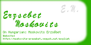 erzsebet moskovits business card